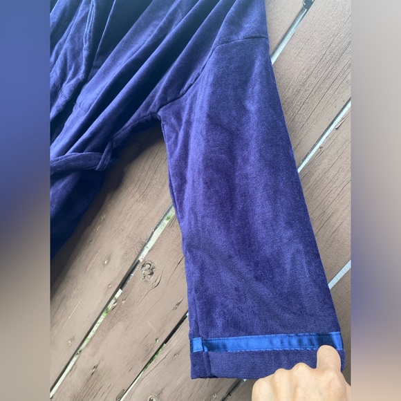 Jessica Bathrobe Navy Blue with tint of Purpleish Sz L (14-16) 100% cotton. - Picture 4 of 9